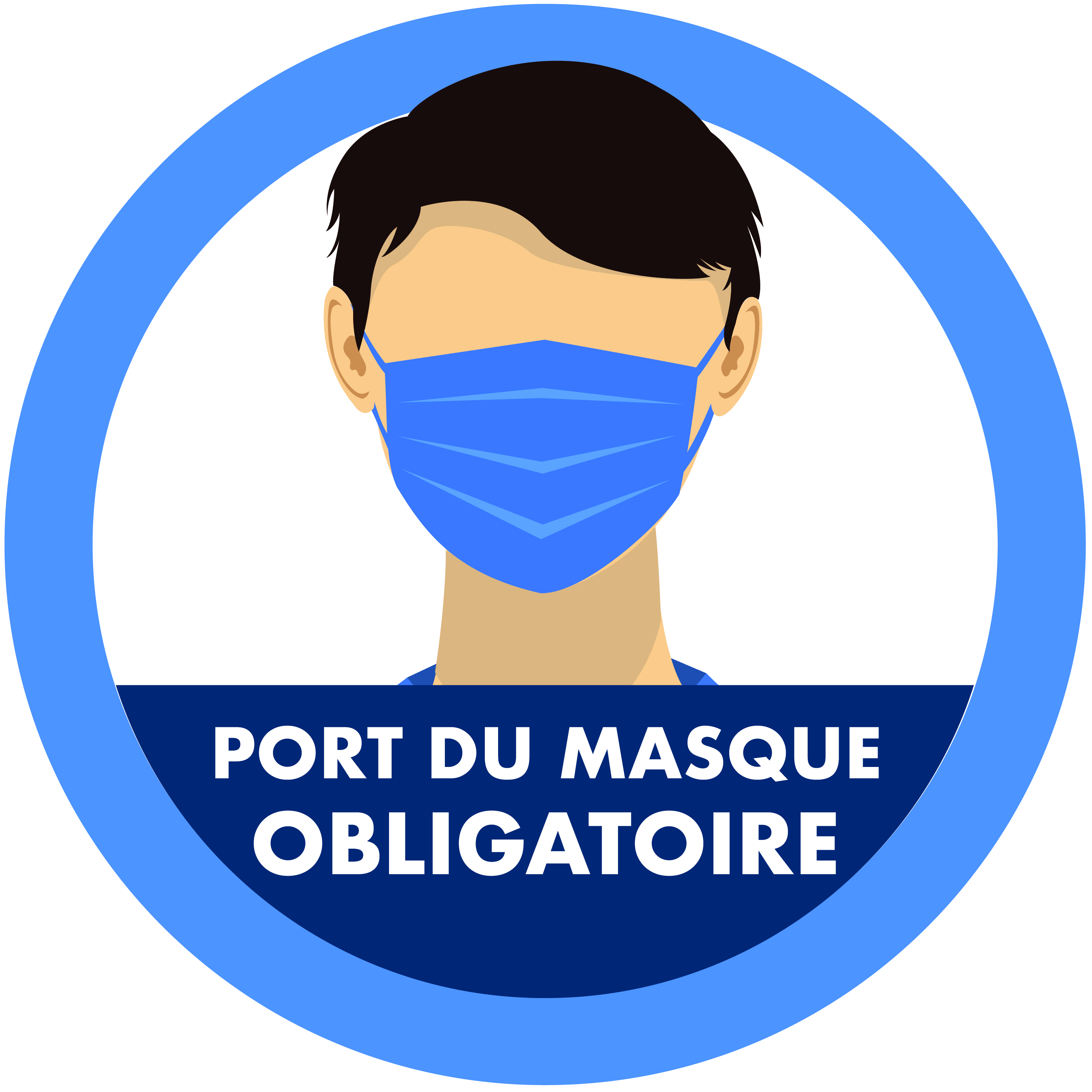 Sticker port du masque obligatoire 02