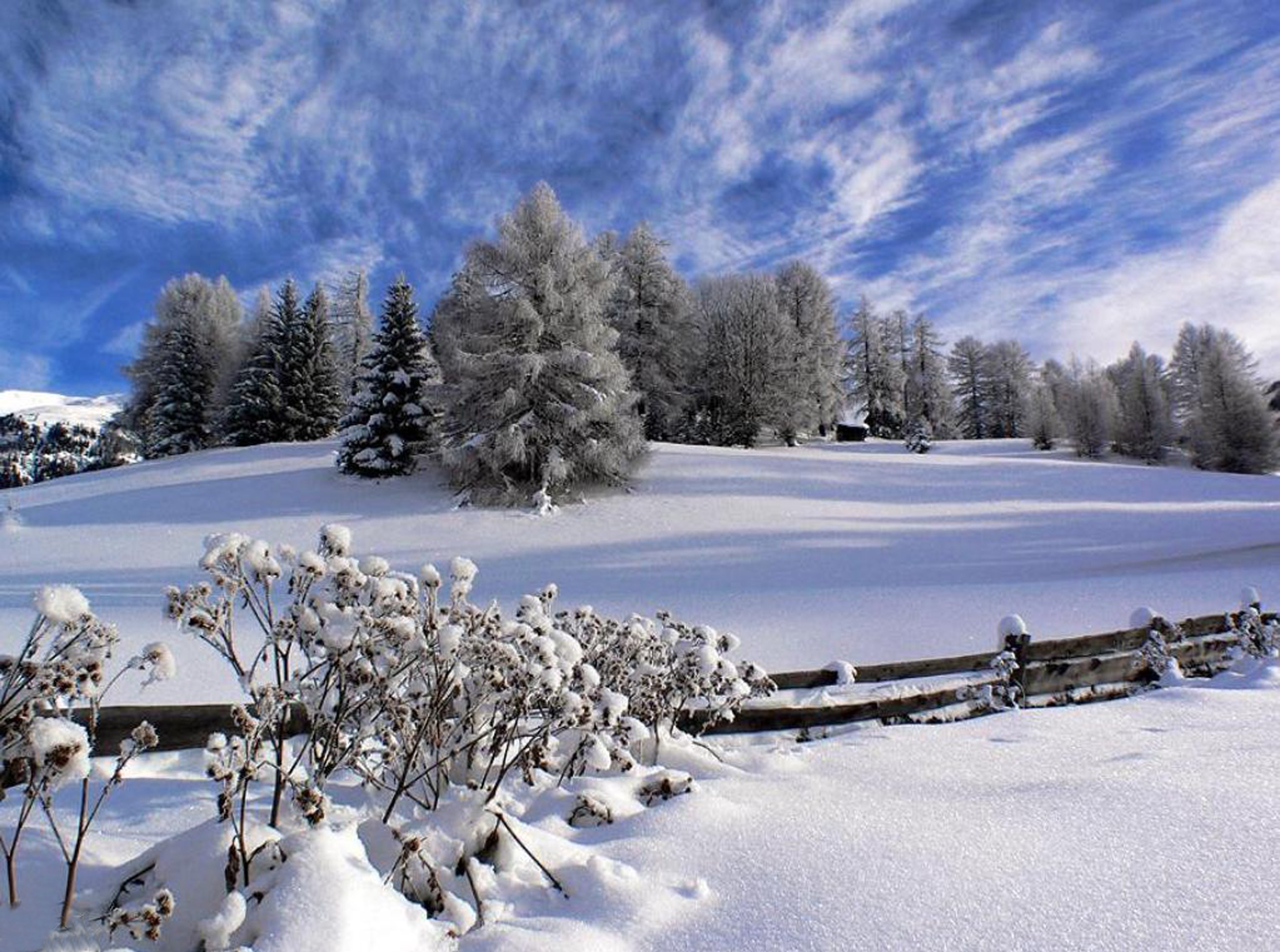 Télécharger Fonds Décran Neige à La Campagne Gratuitement