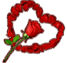 Rose dans un coeur