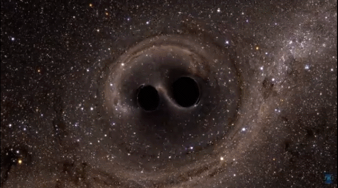 Fusion de deux trous noir