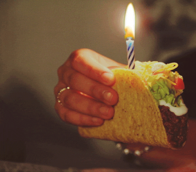 Taco d'anniversaire