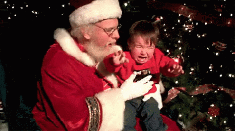 Père Noël fait pleurer un enfant
