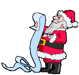 Père Noël et sa liste de cadeaux