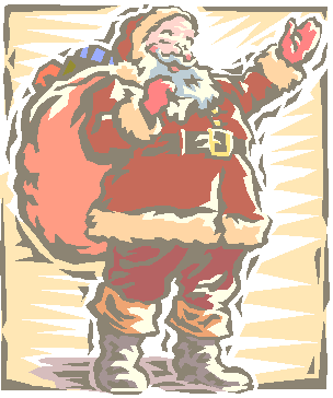 Père Noël qui salue 