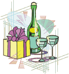 Fêter la nouvelle année en champagne et cadeau 