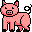 Cochon rose